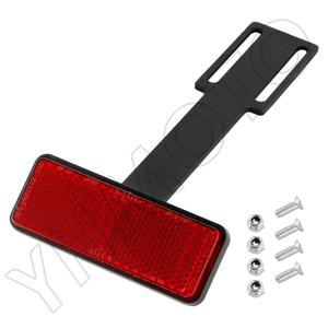 Support de plaque d'immatriculation universel pour moto YHMOTO, éliminateur de garde-boue avec réflecteur arrière - Product Image 3