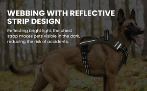 Arnés Ajustable de Nailon para Perro, Diseño Reflectante de Color Sólido, Estilo Deportivo para Perros Grandes - Product Image 2