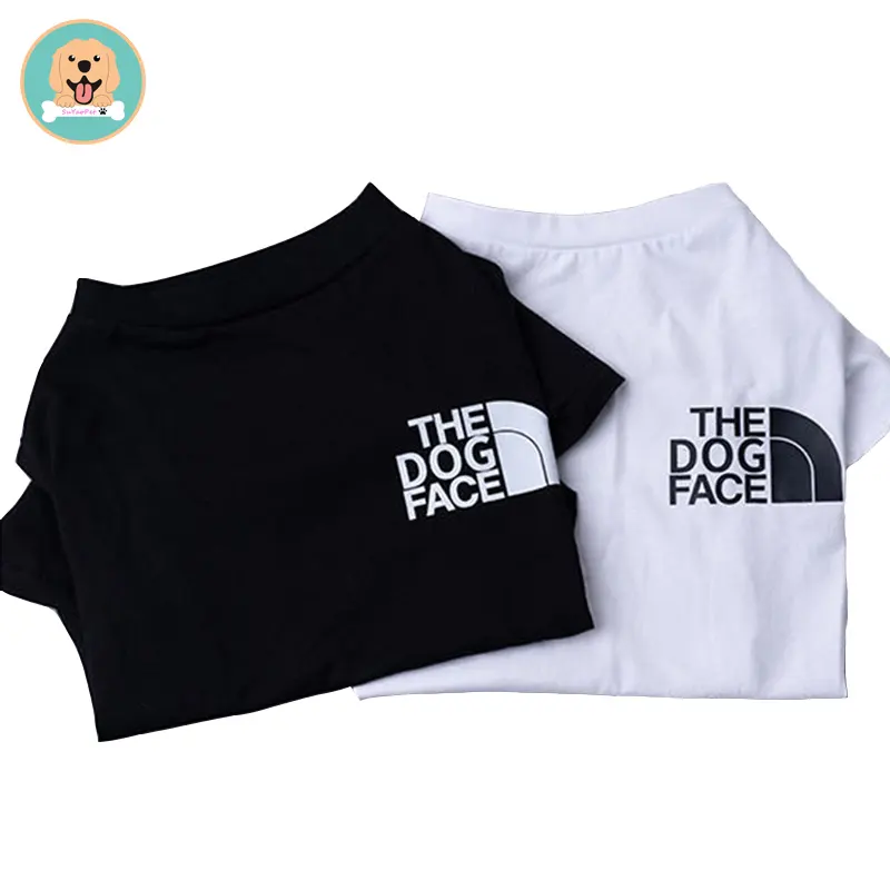 Moletom respirável para cachorro, moletom em branco para uso doméstico, camiseta de tamanho grande com desenho de rosto de cachorro, ideal para uso em verão