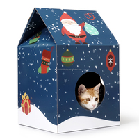 Grattoir de papier ondulé de maison de conseil de grattoir de chat de forme de boîte à lait pour des chats