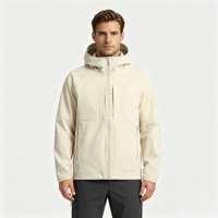 Veste coupe-vent pour homme, personnalisable en gros, pour l'extérieur, avec capuche, imperméable, plusieurs poches zippées, respirante, pour la randonnée, les voyages, veste fonctionnelle