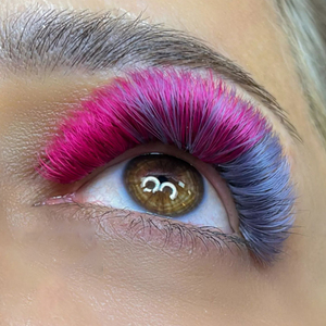 批发彩色睫毛延伸定制睫毛托盘睫毛粉色蓝色绿色私人标签个人彩色睫毛延伸 - Product Image 4