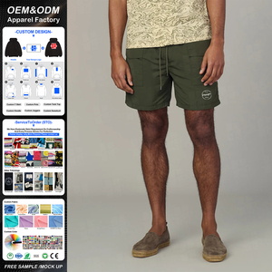 Pantalones cortos de senderismo personalizados al por mayor, de alta calidad, ligeros, de 150 g/m², de secado rápido, con cordón en la cintura, tipo cargo, para hombre - Product Image 4