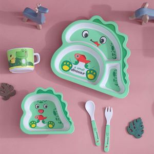 Juego de Vajilla Infantil de Fibra de Bambú, Colorido, con Dibujos Animados, Ecológico y Libre de BPA - Product Image 5