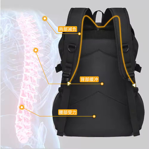 <b>Waterproof</b> Portable Unisex Business Travel <b>Backpack</b> Soft Handle Zipper Closure Big Capacity Polyester Lining Solid School Laptop - Product Image 6
