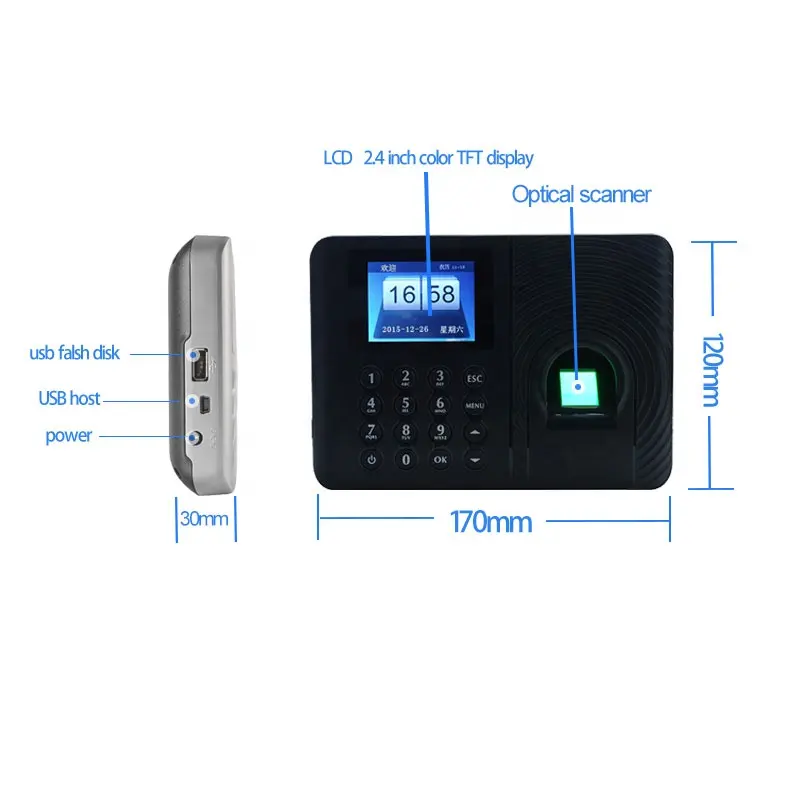 ซอฟต์แวร์ฟรีระบบบันทึกเวลา CE Biometric นาฬิกาในเครื่องบันทึกลายนิ้วมือ