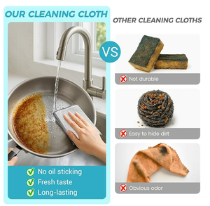 Chiffon à vaisselle non rayant, nettoie rapidement, élimine les saletés tenaces, multi-surfaces, chiffon de <span class=keywords><strong>nettoyage</strong></span> sûr pour les travaux quotidiens - Product Image 5