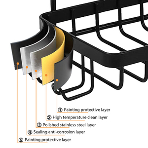 Portasapone da Bar per parete doccia con 4 ganci portasapone <span class=keywords><strong>adesivo</strong></span> in acciaio inossidabile per bagno - Product Image 2