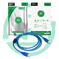 Cable de Datos USB 2.0 de Alta Velocidad con Blindaje Trenzado, Carga Rápida de 5A para Impresoras, Teléfonos Móviles, Cámaras, Computadoras y Auriculares, 30 cm de Longitud