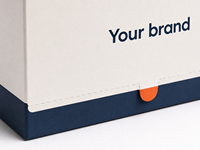 Boîte cadeau personnalisée avec logo, en carton ondulé recyclable, avec bande d'ouverture facile pour la livraison de cadeaux de luxe