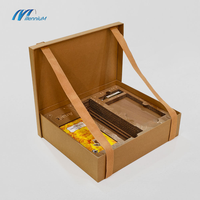 Boîte cadeau haut de gamme personnalisable pliable avec aimants, logo ruban gaufré, pelliculage mat pour accessoires de mode