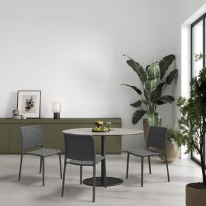 SCUQI moderno <span class=keywords><strong>antracite</strong></span> impilabile Patio sala da pranzo sedia interna/esterna piscina <span class=keywords><strong>cucina</strong></span> ristorante Set 2 luce casa uso Hotel - Product Image 1