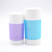 Tube de baume corporel rond vide PP 50g, conteneur de 75ml avec mécanisme rotatif, emballage personnalisé couleur, tube déodorant