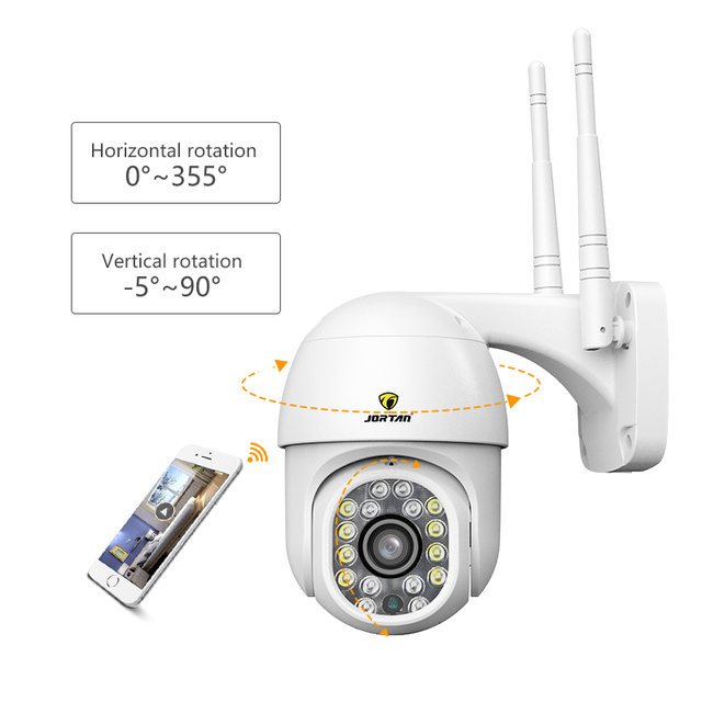 Jortan 360 Degree HD 1080P CCTV Dome Camera with Night Vision 12V IP Wireless Mini Security Hidden Wifi Sensor CMOS