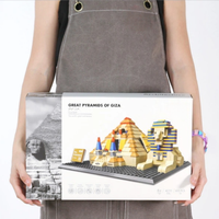 Ensemble de blocs de construction d'architecture égyptienne Pyramides de Gizeh Sphinx Modèle Jouet éducatif Enfant Créatif Plastique Échelle 1:1 OEM