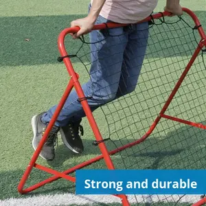 <span class=keywords><strong>Porta</strong></span> da Calcio Rimbalzante 1m/1.2m con Telaio in Ghisa, Rete da Allenamento Rossa/Nera, Attrezzatura Ausiliaria per Allenamento - Product Image 3