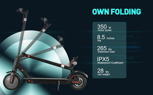Scooter Plegable de Aluminio con Batería de Litio de 350W 36V 10.4AH, 2 Ruedas, para Adultos, Venta al Por Mayor en China, J-03-jumi J-03-jumi J-03-j - Product Image 2