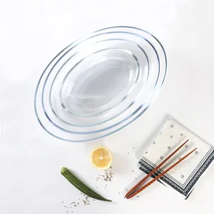 Alta borosilicato vidro assadeira pode personalizável bambu ou plásticos tampa vidro cozimento forno pan