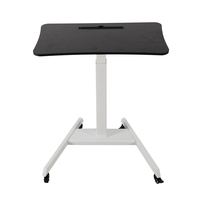 QB2 blanc pneumatique Design ergonomique une jambe hauteur réglable discours bureau pédale contrôle ressort à gaz Portable ordinateur portable bureau