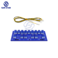 Teclado LED de 15 Teclas Estilo Mario para PCB de Juegos Fruit Cocktail / Fruit King / WOLF 2 para Placa de Juego Mario en Máquina Arcade