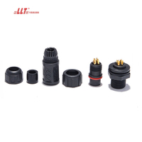 Connecteur de panneau étanche LLT M12 à 4 broches pour montage sur panneau, mâle, pour extérieur, 2, 3, 5, 6, 7, 8 broches, assemblage sur site