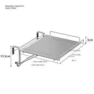 Scaffale da <span class=keywords><strong>Cucina</strong></span> Pieghevole a <span class=keywords><strong>Parete</strong></span> in Stile Giapponese Vintage <span class=keywords><strong>con</strong></span> Ripiano Appendibile, Vendita Promozionale - Product Image 6