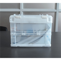 Boîte de rangement rectangulaire pliable empilable 360*260*285mm, conteneur alimentaire, caisse de rangement en plastique pliable