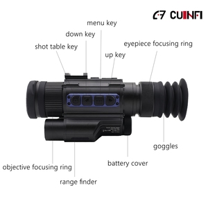 Lunette de vision nocturne thermique HD 256x192/384x288/640x512 avec télémètre laser numérique pour la chasse, accessoires gratuits, MLT Therma - Product Image 4