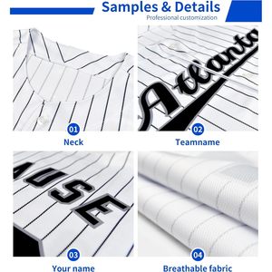 Maillot de baseball personnalisé, uniforme d'équipe unisexe pour adulte, anti-humidité, avec nom, numéro et logo brodés - Product Image 5