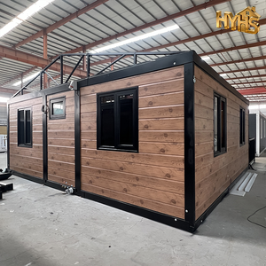 Maisons préfabriquées de luxe en conteneurs d'acier de 20 pieds, pliables pour le transport, avec <span class=keywords><strong>tiroir</strong></span> coulissant, extensibles, à une seule aile, pour chambre moderne, école, gymnase - Product Image 3