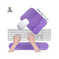 Ensemble de tapis de souris transparent pour jeux, motif dessin animé été et raisin, avec repose-poignet pour clavier, pour la maison et le bureau