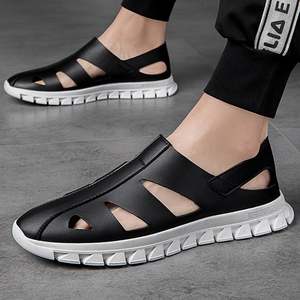 Sandalias Planas de Verano con Suela Blanda, Diseño Casual sin Cordones, Agujeros Perforados, Zapatos de Playa Transpirables y Frescos para Conducir, PVC/PU/EVA - Product Image 2