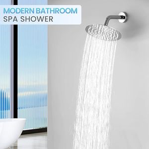 Cabezal de Ducha Cromado de 8 Pulgadas, Metálico, Tipo Lluvia, Acero Inoxidable, Fácil Instalación, Alto Flujo de Agua, Ultrafino, Moderno, para Hotel - Product Image 2