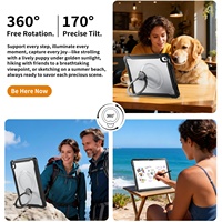Étui pour tablette Samsung Galaxy A9 Plus 5G avec support rotatif à 360° en TPU et verre trempé avant, nouvelle conception 2026, antichoc