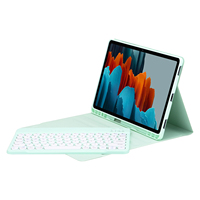 Casing Keyboard Mini Kapasitif Nirkabel BT USB 2.0 Baru untuk Tab S9+/S9Plus 3 Tombol Pelindung Plastik Ultra Tipis