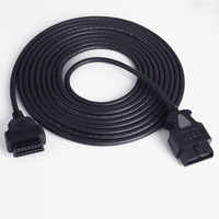 Cable de extensión OBD2 de 5 metros, 16 pines, macho a hembra, cable de diagnóstico para automóvil, totalmente cableado, de 16 núcleos