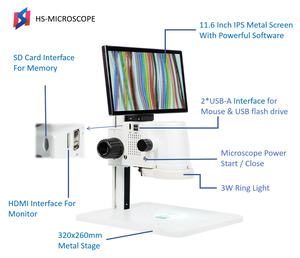Per microscopio ottico digitale integrato 1080p H-D-M-I elettronica per riparazione di telefoni cellulari misurazione ottica Video - Product Image 5