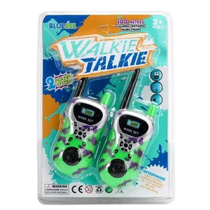 Mainan Walkie talkie anak-anak, Walkie talkie kartun anak-anak, mainan mikrofon percakapan rumah, interkom genggam nirkabel