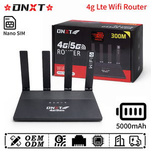 เราเตอร์ DNXT พร้อมซิม WiFi6 ความเร็ว 300Mbps รองรับซิมการ์ด 4G  1WAN/4LAN พร้อมช่องใส่ซิม แบตเตอรี่ 5000mAh โหมด AP โมเด็ม 4G ใช้งานได้กับ WiFi - Product Image 1