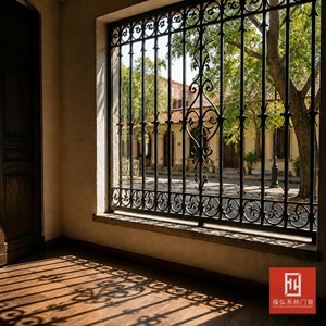 Grilles <span class=keywords><strong>de</strong></span> sécurité décoratives modernes en fer forgé pour appartements avec fonction antivol et design en fer forgé sculpté - Product Image 3