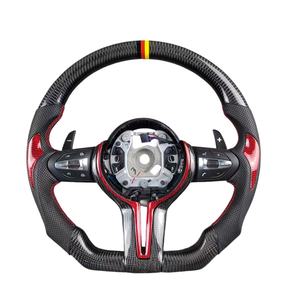 Volante de Fibra de Carbono Forjado para <span class=keywords><strong>BMW</strong></span> Led <span class=keywords><strong>F10</strong></span> F30 X3 G01 X5 F15 <span class=keywords><strong>328i</strong></span> M3 E70 E91 F11 E82 G80 540i F25 E36 M5 E87 F80 F21 F06 - Product Image 6
