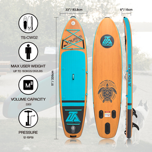 TOURUS Nouveau Design Tendance Planche à Pagaie en Bois, SUP <span class=keywords><strong>Gonflable</strong></span>, Planche de Surf à Pagaie Debout en Promotion - Product Image 3