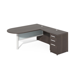 Bán Buôn Giá Rẻ Tốt Nhất Gỗ Trắng Modular Thân Thiện Với Môi Bền Xusheng Thương Hiệu Hiện Đại 3-Ngăn Kéo L-Hình Bàn Máy Tính khiêm tốn Bảng Điều Chỉnh - Product Image 1