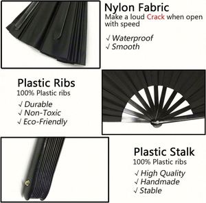 Abanico Plegable de Bambú Tallado a Mano, Ecológico y Económico 2023, Personalizado, Tradicional, de Plástico, 33cm, para Publicidad - Product Image 4