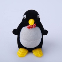Huit mignons petits animaux poulet canard poisson lapin ours pingouin scarabée anneau boîte personnalisée boîte à bijoux velours
