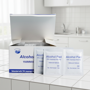 Toallitas Desinfectantes Estériles de Alcohol para Uso Diario, Antisépticas, <span class=keywords><strong>70</strong></span>% Isopropílico, Envueltas Individualmente para la Familia, Paquete de 100 Unidades - Product Image 2