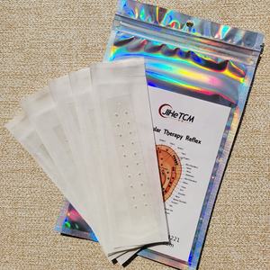 100PCS 24K Chapado en oro Clear Ear Point Stickers Presión del oído Acupuntura Cuentas magnéticas Auricular Ear Seeds - Product Image 5