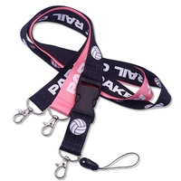 Personnalisé Nylon Polyester Personnalisé Laynards Imprimer Porte-clés Sangle de cou Médaille Sublimé Porte-cartes Lanière avec logo Personnalisé