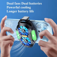 Kipas pendingin ponsel Game, pendingin dengan baterai ponsel pintar Radiator udara kipas pendingin udara dengan lampu RGB untuk iPhone