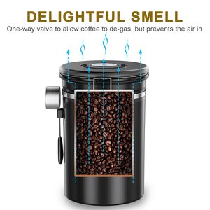 Conteneur à café Airtight Co2 <span class=keywords><strong>Klaser</strong></span> Epilator Canister Tea Sugar Coffee Canisterphotoepilator Depilator Lescoltonainless Steel - Product Image 5